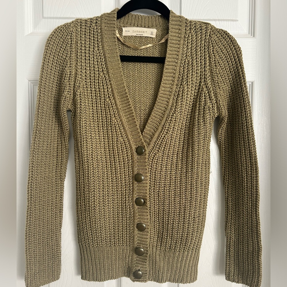 ZARA Zaraknit beige sweater